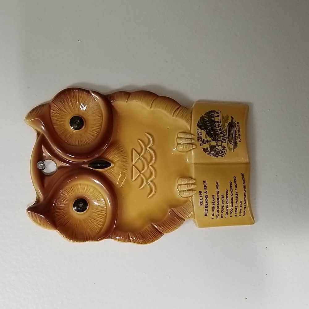1960s Owl spoon holder / wall hanging